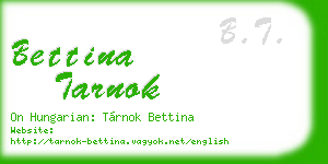 bettina tarnok business card